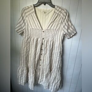 Cotton Striped Button-Down Dress